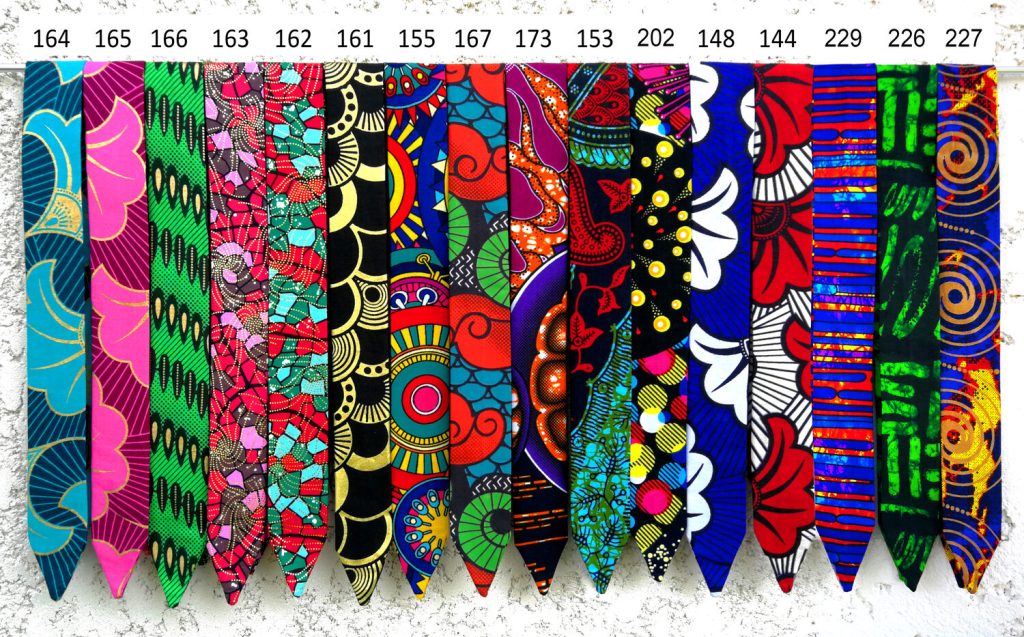 Wired headband or belt with removable wire - 3 sizes and wax print fabric of your choice