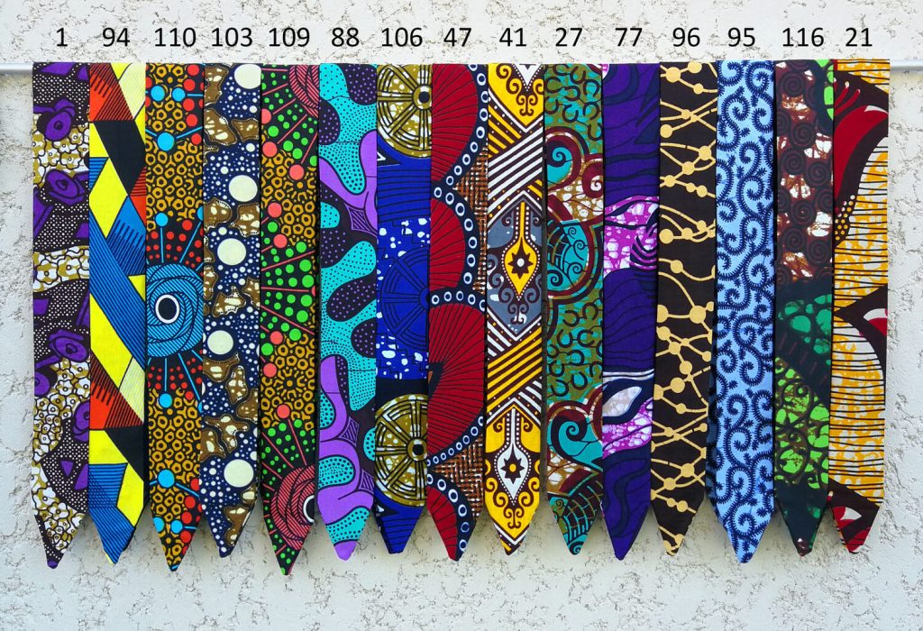 Wired headband or belt with removable wire - 3 sizes and wax print fabric of your choice