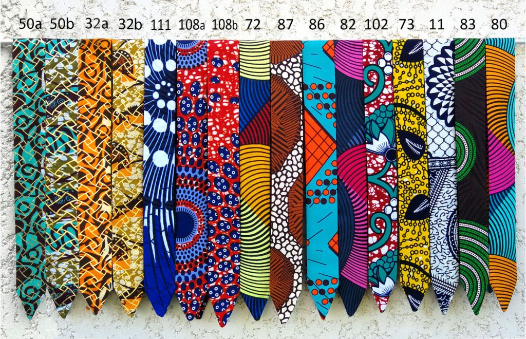 Wired headband or belt with removable wire - 3 sizes and wax print fabric of your choice