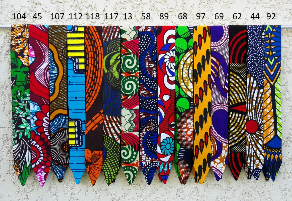 Wired headband or belt with removable wire - 3 sizes and wax print fabric of your choice