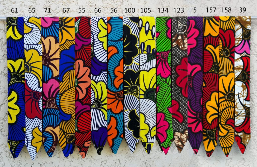 Wired headband or belt with removable wire - 3 sizes and wax print fabric of your choice