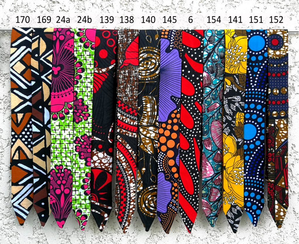 Wired headband or belt with removable wire - 3 sizes and wax print fabric of your choice