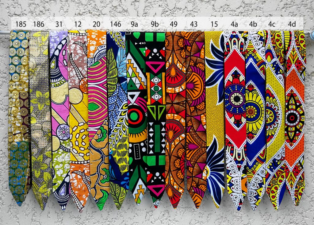 Wired headband or belt with removable wire - 3 sizes and wax print fabric of your choice