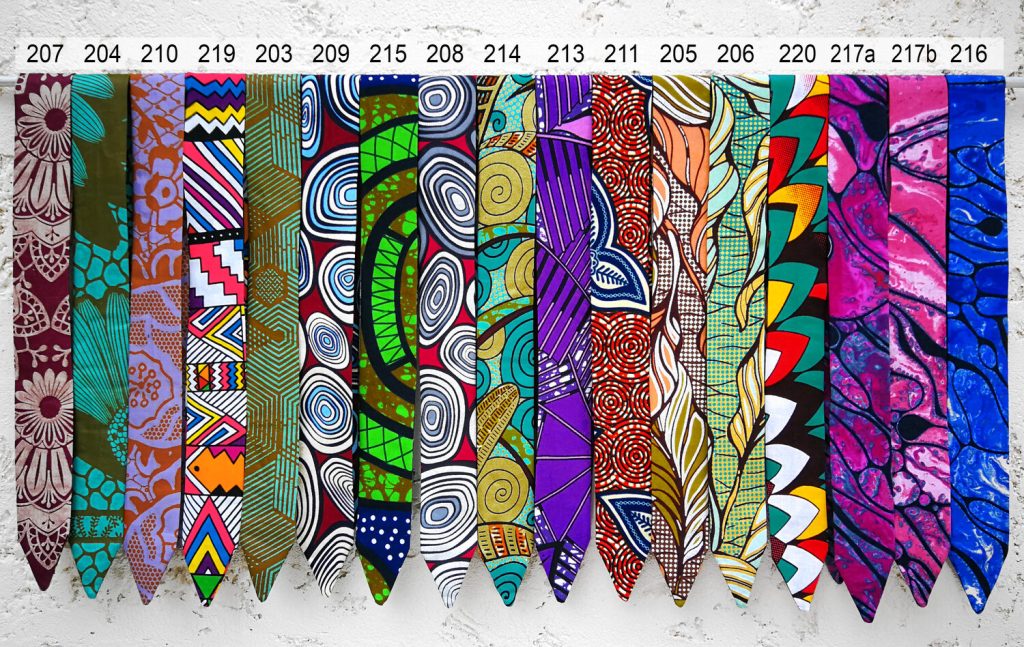 Wired headband or belt with removable wire - 3 sizes and wax print fabric of your choice