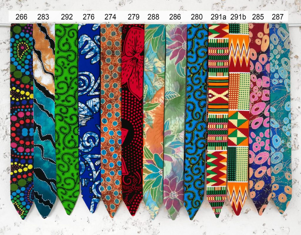 Wired headband or belt with removable wire - 3 sizes and wax print fabric of your choice