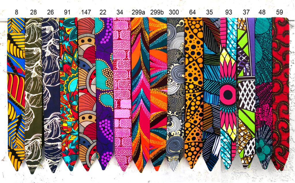 Wired headband or belt with removable wire - 3 sizes and wax print fabric of your choice