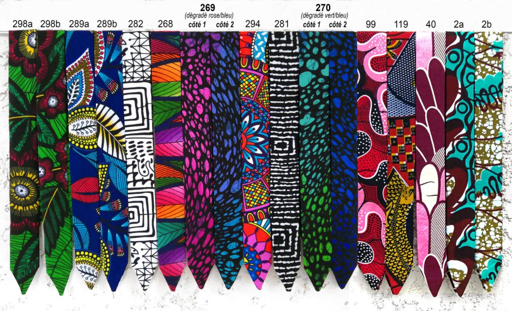 Wired headband or belt with removable wire - 3 sizes and wax print fabric of your choice
