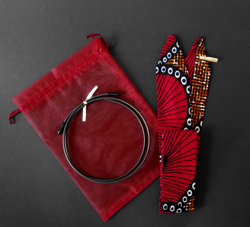 Wired headband or belt with removable wire - 3 sizes and wax print fabric of your choice