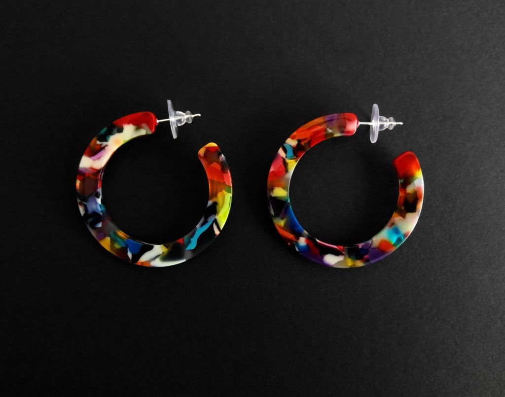 Pendientes de resina y acero inoxidable - 3 modelos a elegir