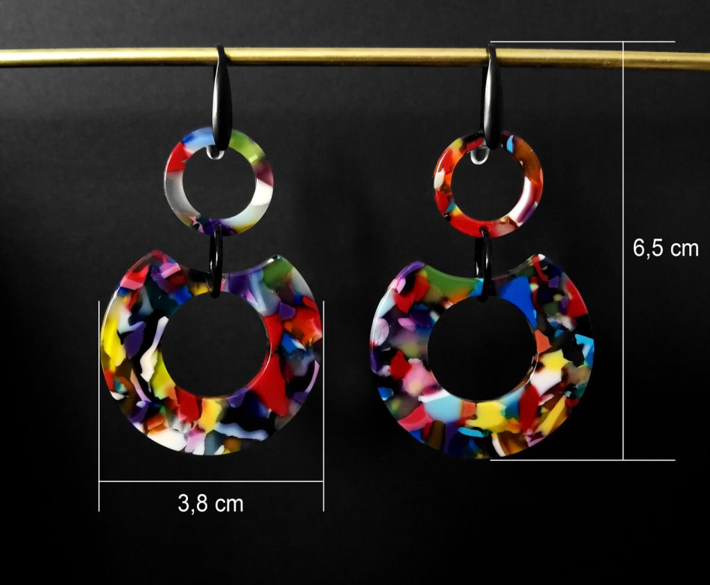 Pendientes de resina y acero inoxidable - 3 modelos a elegir