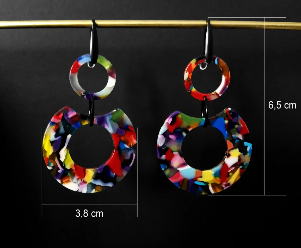 Pendientes de resina y acero inoxidable - 3 modelos a elegir