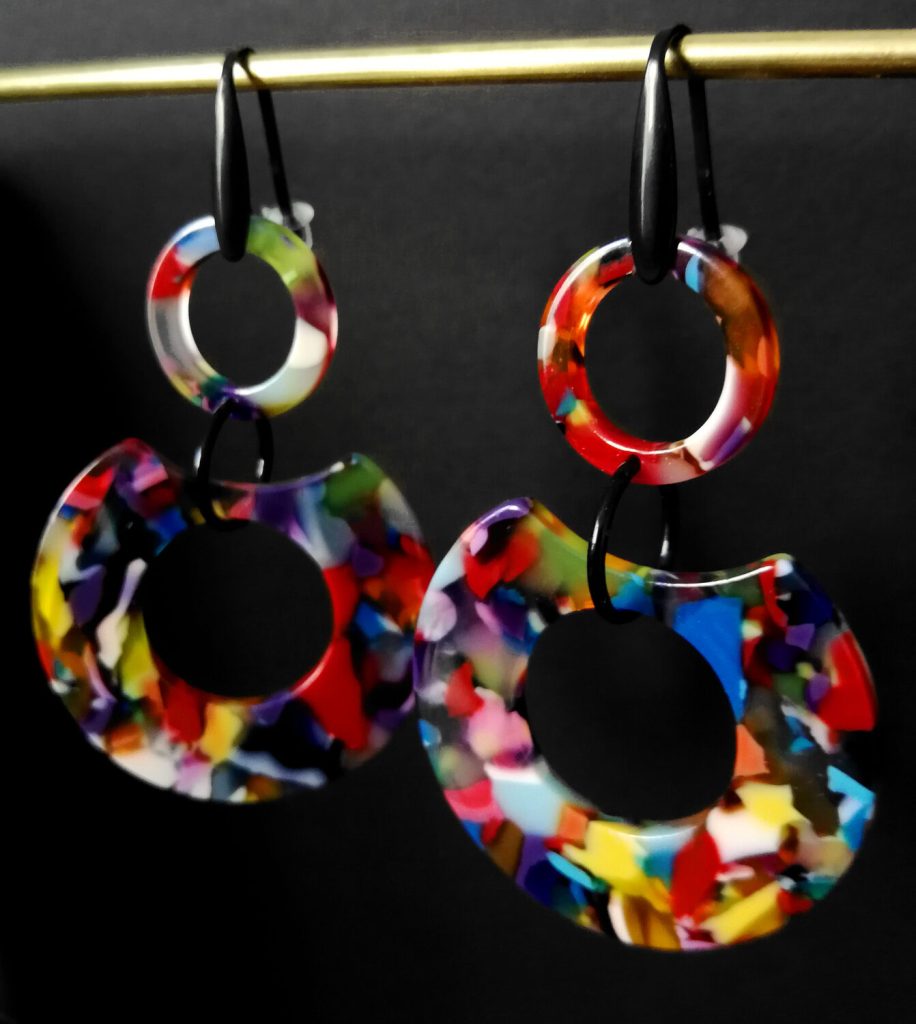 Pendientes de resina y acero inoxidable - 3 modelos a elegir