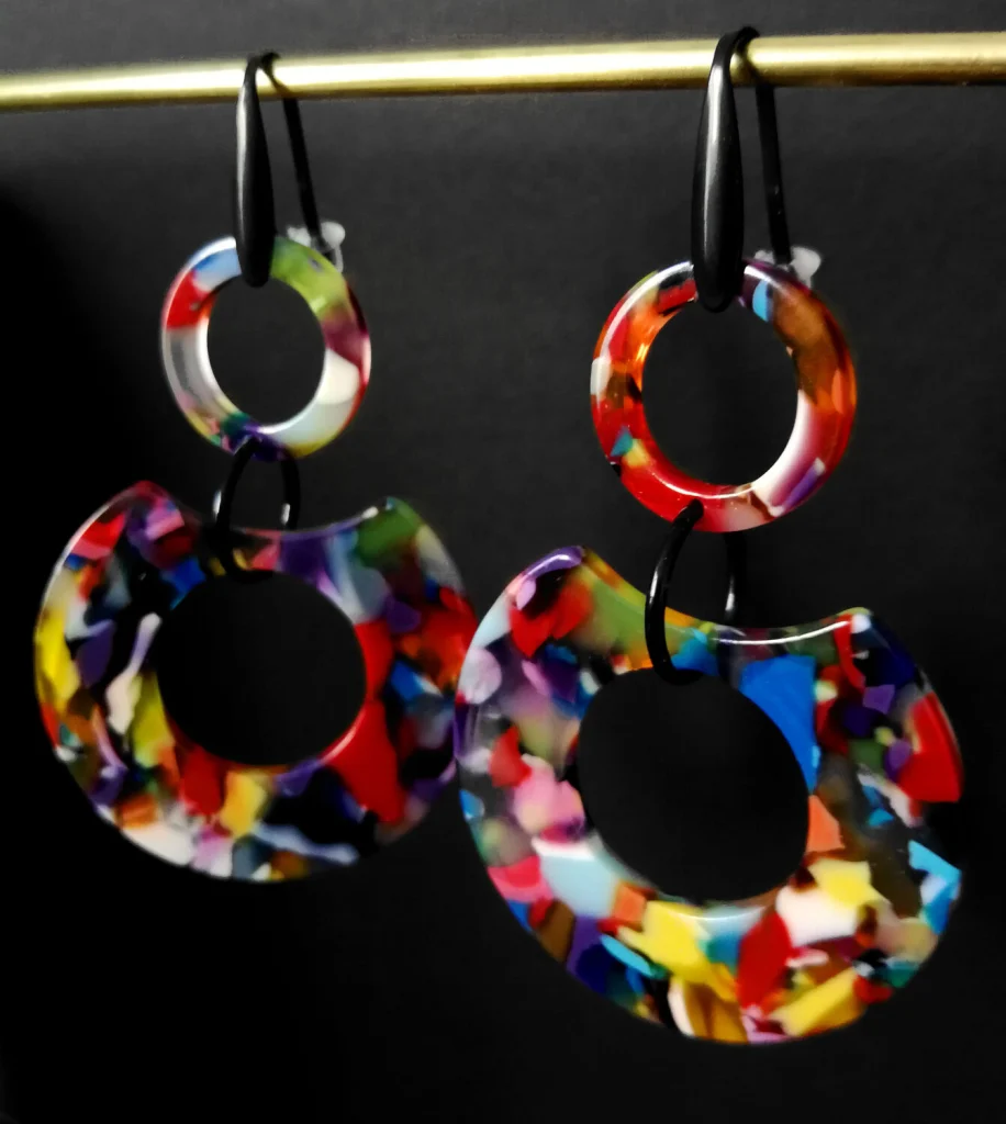 Pendientes de resina y acero inoxidable - 3 modelos a elegir