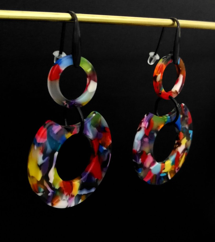 Pendientes de resina y acero inoxidable - 3 modelos a elegir