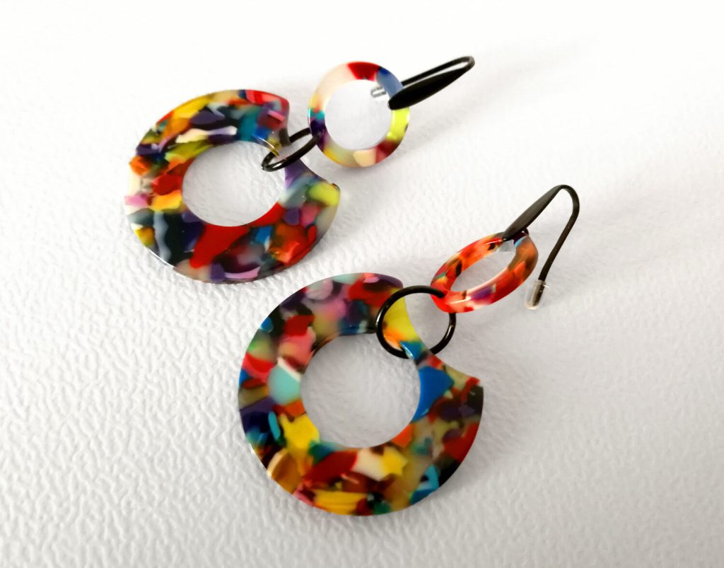 Pendientes de resina y acero inoxidable - 3 modelos a elegir