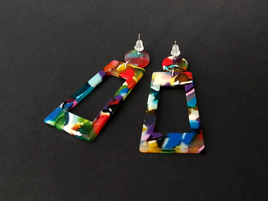 Pendientes de resina y acero inoxidable - 3 modelos a elegir