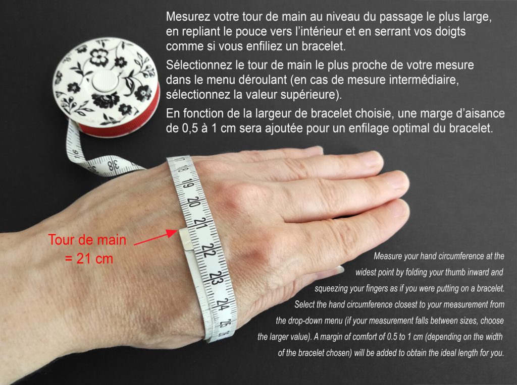 Bracciale flessibile waterproof - larghezza e tessuto a scelta, lunghezza adatta al giro mano - unisex