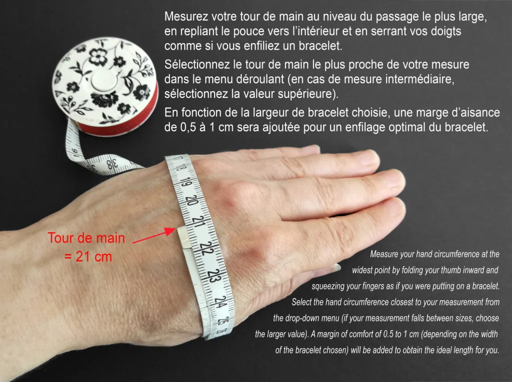Bracciale flessibile waterproof - larghezza e tessuto a scelta, lunghezza adatta al giro mano - unisex