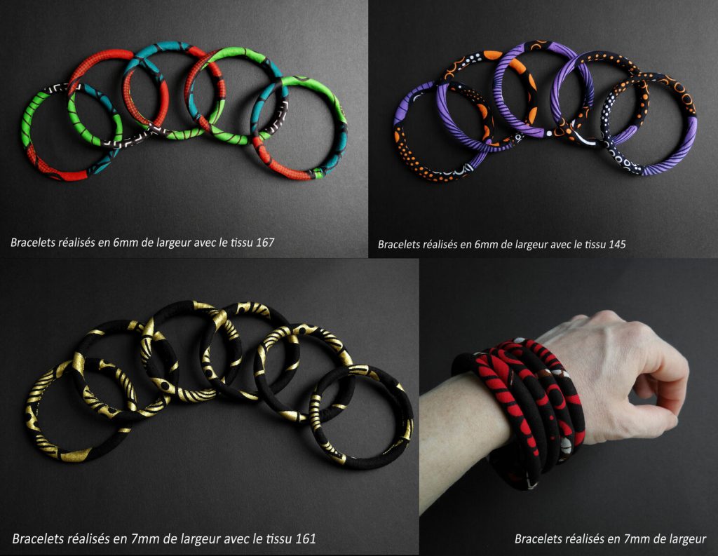 Bracciale flessibile waterproof - larghezza e tessuto a scelta, lunghezza adatta al giro mano - unisex