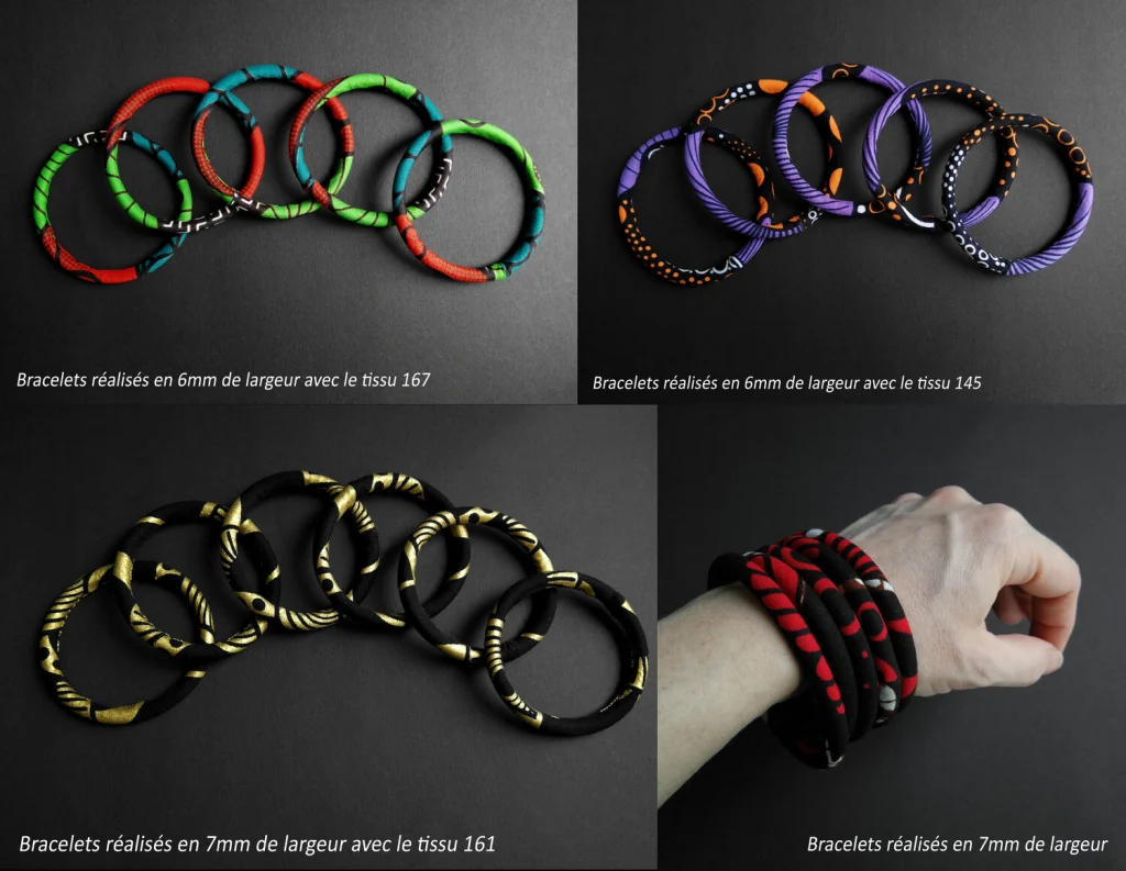 Bracciale flessibile waterproof - larghezza e tessuto a scelta, lunghezza adatta al giro mano - unisex