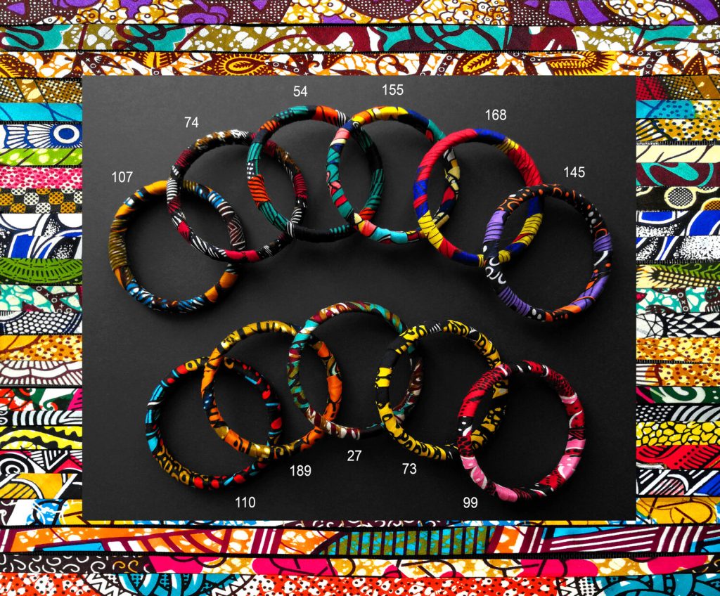 Bracciale rigido sottile (1,1 cm di larghezza) e waterproof personalizzato nel tessuto che preferisci