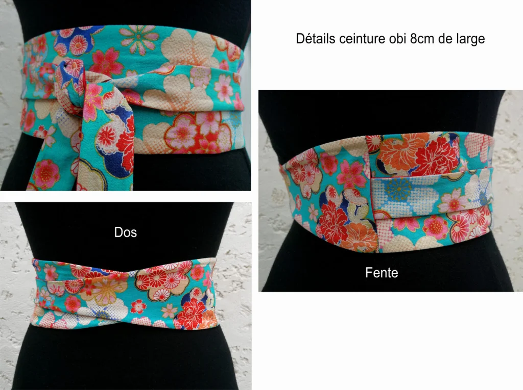 Wendbarer Obi-Gürtel - 8 cm oder 10 cm breit - 2 Größen und Stoff nach Wahl