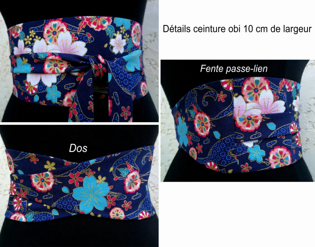 Wendbarer Obi-Gürtel - 8 cm oder 10 cm breit - 2 Größen und Stoff nach Wahl