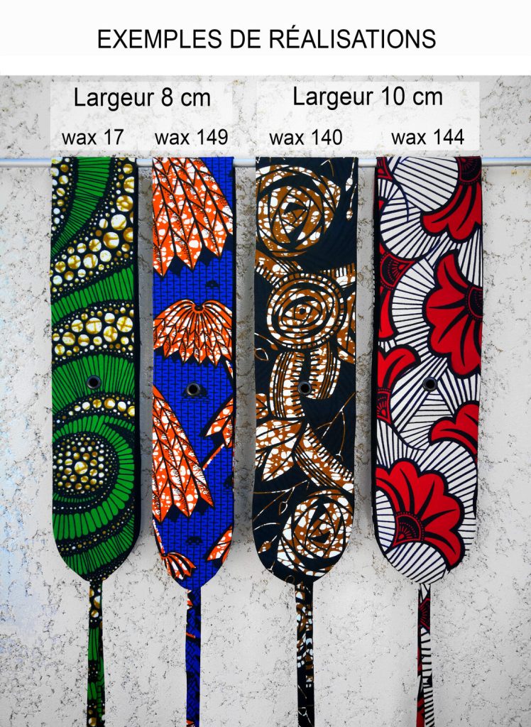 Cintura obi reversibile in tessuto wax - larga 8 cm o 10 cm - 3 taglie e tessuto a scelta