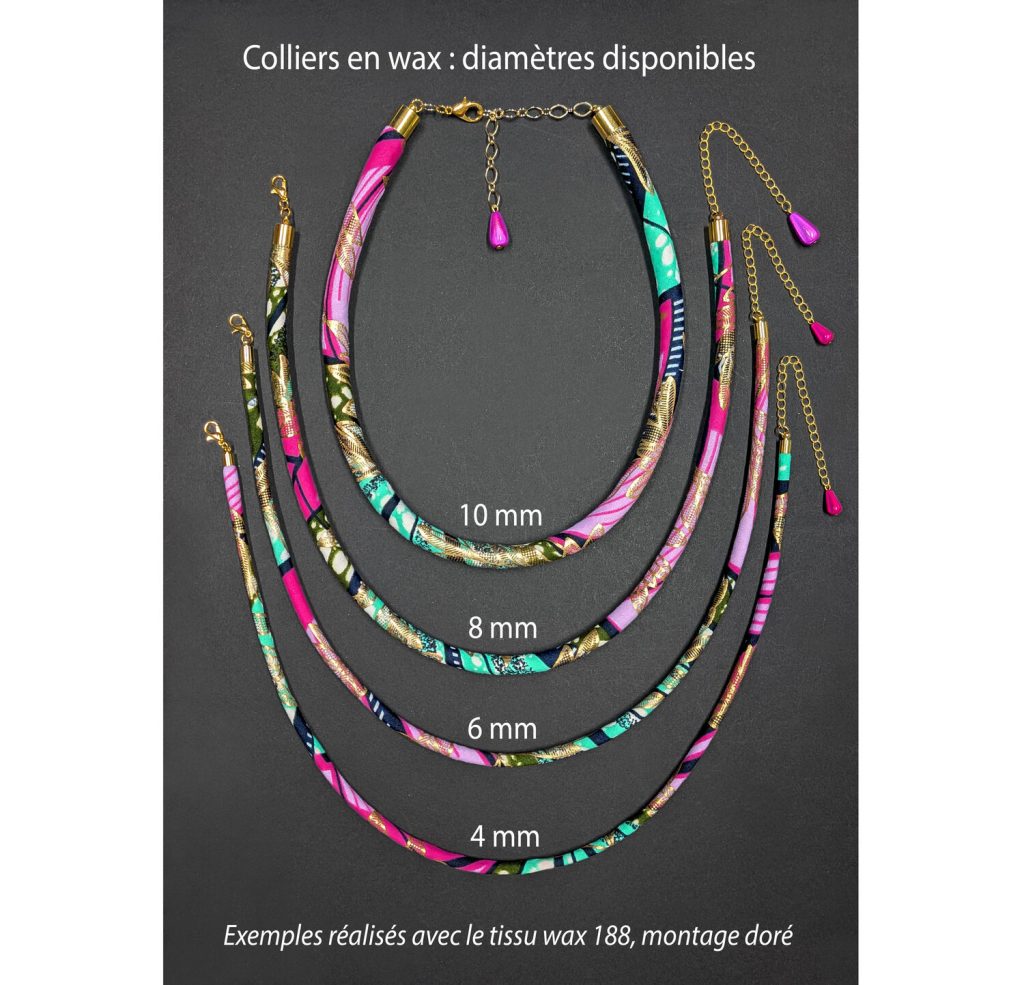 Collar a medida: tela, diámetro, longitud y montura a elegir