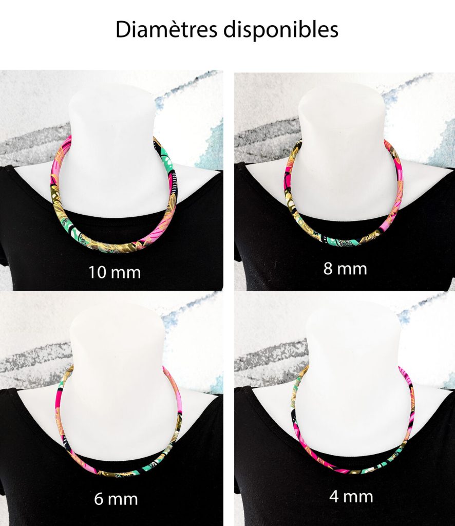 Collar a medida: tela, diámetro, longitud y montura a elegir