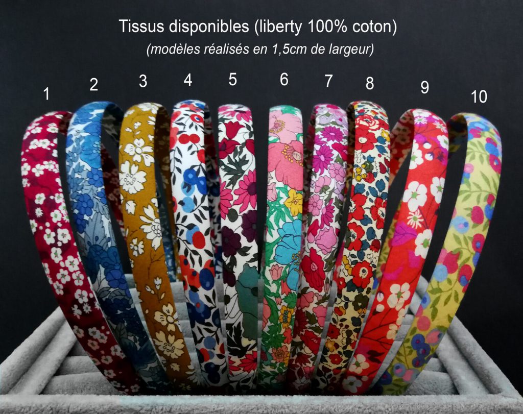 Cerchietto largo da 0,5 cm a 2 cm realizzato nel tessuto che preferisci