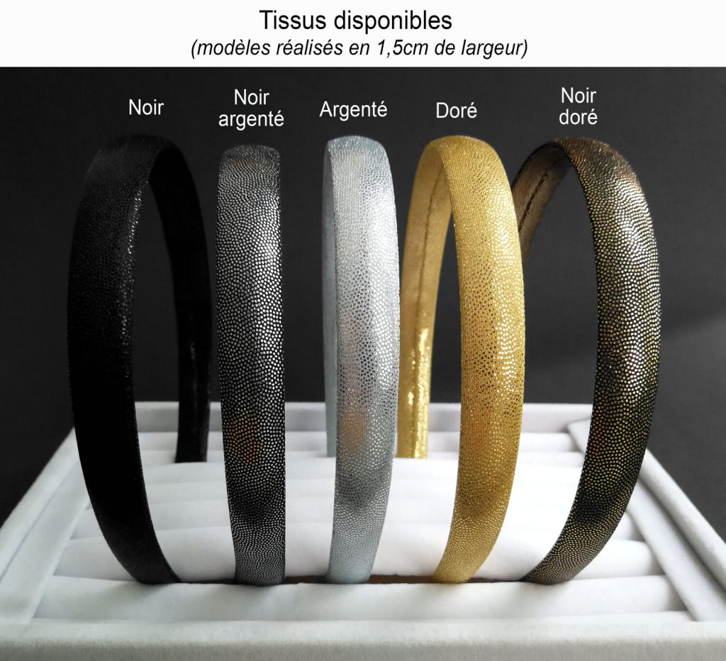 Cerchietto largo da 0,5 cm a 2 cm realizzato nel tessuto che preferisci