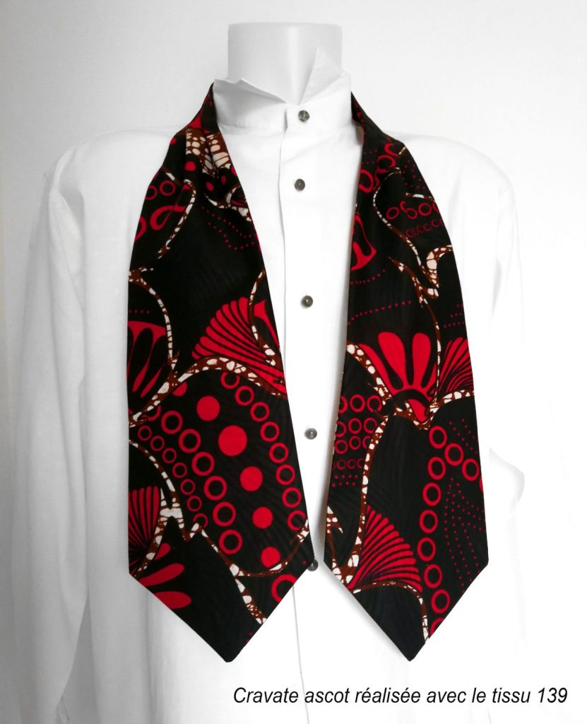Cravatta Ascot in tessuto wax o giapponese, foto 2