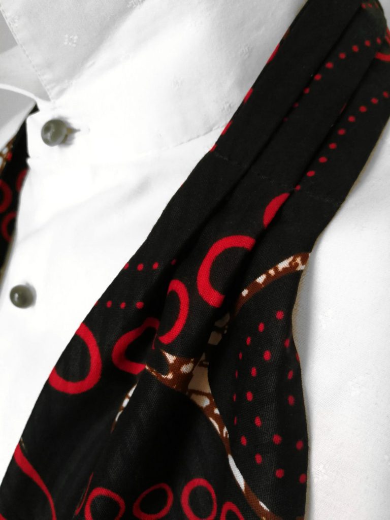 Cravatta Ascot in tessuto wax o giapponese, foto 3