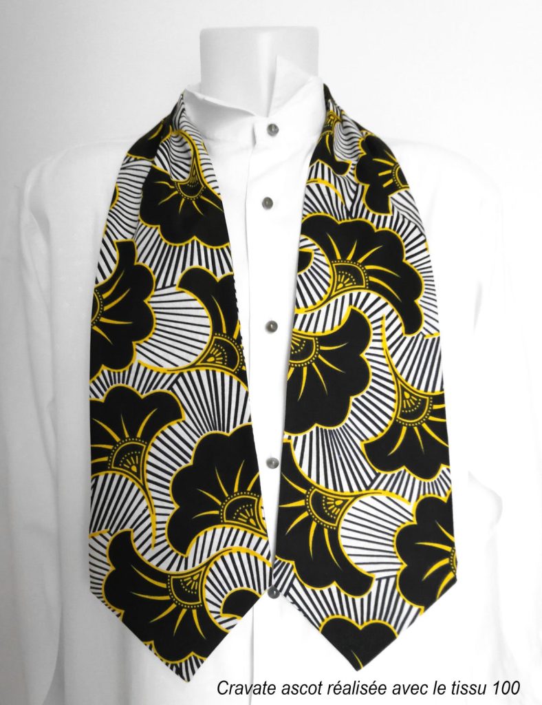 Cravatta Ascot in tessuto wax o giapponese, foto 6