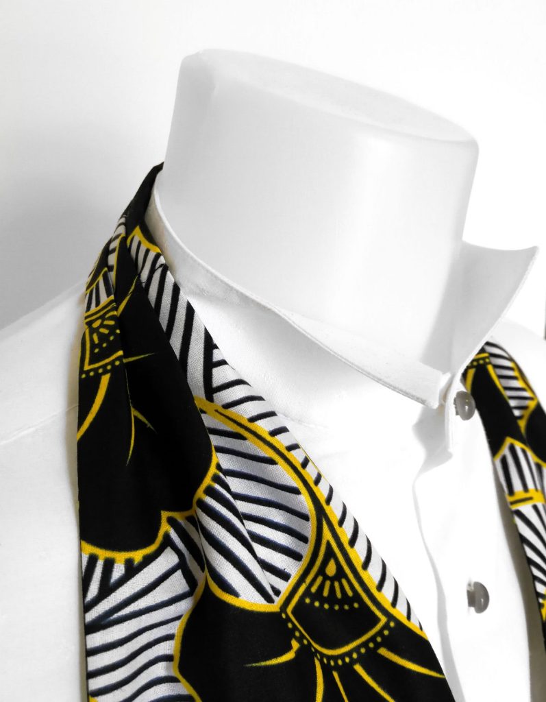 Cravatta Ascot in tessuto wax o giapponese, foto 8