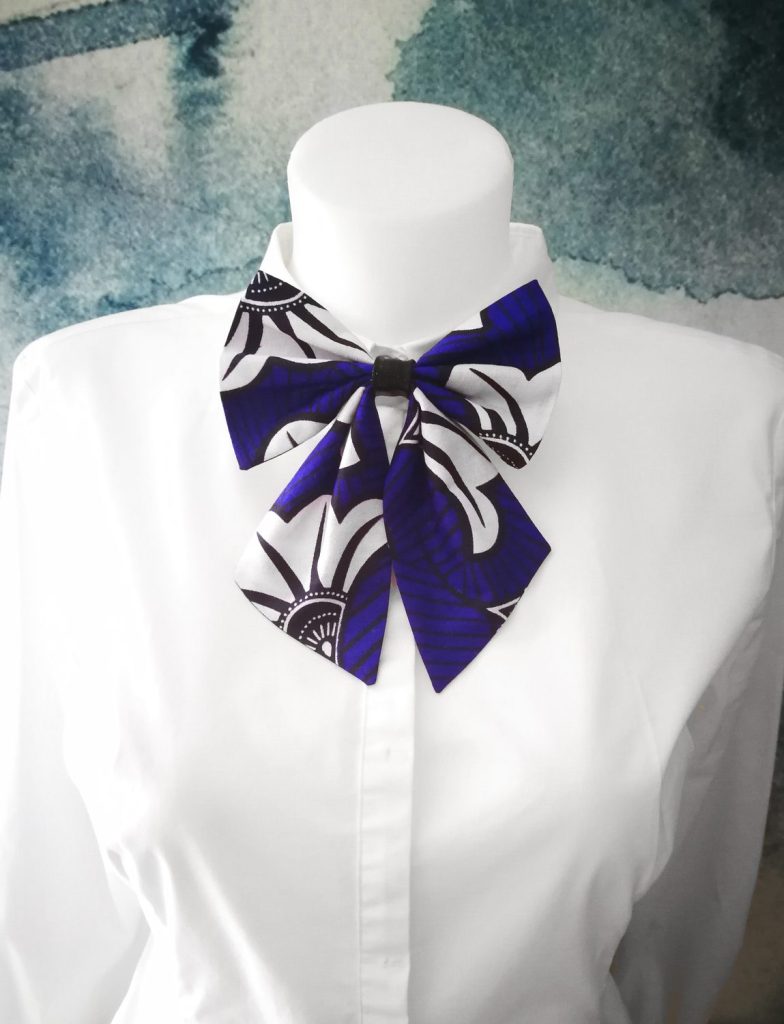 Papillon donna in tessuto wax o giapponese, modello a