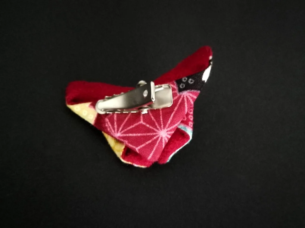 Pinza de pelo mariposa origami de tela, foto 3